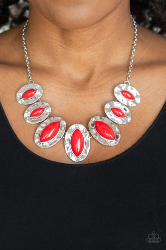 Terra Color- Red and Silver Necklace- Paparazzi Accessories