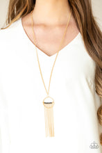 Load image into Gallery viewer, Terra Tassel- Black and Gold Necklace- Paparazzi Accessories