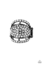 Load image into Gallery viewer, The Seven-FIGURE Itch- White and Gunmetal Ring- Paparazzi Accessories