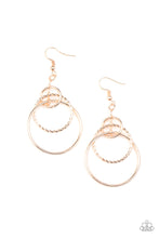 Load image into Gallery viewer, Three Ring Couture- Rose Gold Earrings- Paparazzi Accessories