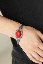 Load image into Gallery viewer, Top-Notch Drama- Red and Silver Bracelet- Paparazzi Accessories