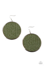 Load image into Gallery viewer, Wonderfully Woven- Green and Silver Earrings- Paparazzi Accessories