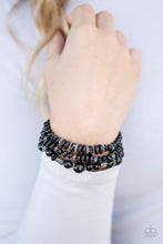 Load image into Gallery viewer, Disco Diva- Black and Silver Bracelets- Paparazzi Accessories
