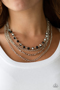 Extravagant Elegance- Silver and Multi Colored Necklace- Paparazzi Accessories