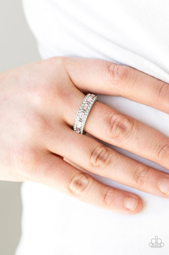 Get The Loot- Pink and White Ring- Paparazzi Accessories