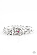 Load image into Gallery viewer, Perennial Princess- Pink and Silver Bracelets- Paparazzi Accessories