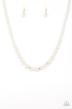 Load image into Gallery viewer, Royal Romance- White and Gold Necklace- Paparazzi Accessories