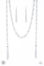 Load image into Gallery viewer, SCARFED For Attention- Silver Necklace- Paparazzi Accessories