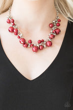 Load image into Gallery viewer, The Upstater- Red and Silver Necklace- Paparazzi Accessories
