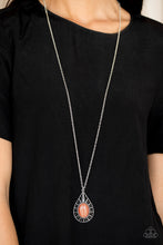 Load image into Gallery viewer, Total Tranquility- Orange and Silver Necklace- Paparazzi Accessories