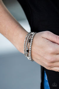Uniquely Upscale- Black and Silver Bracelets- Paparazzi Accessories