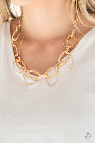 Very Avant-Garde- Gold Necklace- Paparazzi Accessories