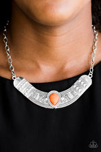 Load image into Gallery viewer, Very Venturous- Orange and Silver Necklace- Paparazzi Accessories