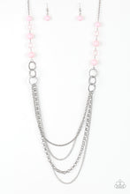 Load image into Gallery viewer, Vividly Vivid- Pink and Silver Necklace- Paparazzi Accessories