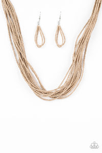 Wide Open Spaces- Brown and Silver Necklace- Paparazzi Accessories
