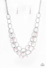 Load image into Gallery viewer, Yacht Tour- Pink and Silver Necklace- Paparazzi Accessories