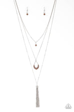 Load image into Gallery viewer, Be Fancy- Brown and Silver Necklace- Paparazzi Accessories