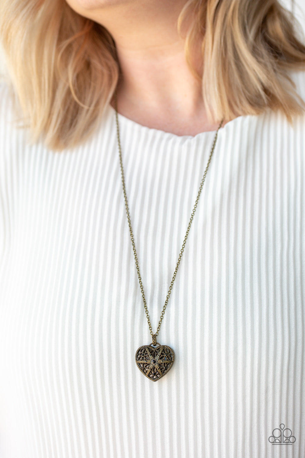 Heart Full of Love Brass Necklace | Paparazzi Accessories | $5.00