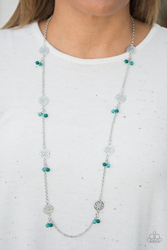 Color Boost- Green and Silver Necklace- Paparazzi Accessories