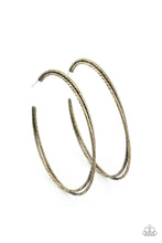 Load image into Gallery viewer, Curved Couture- Brass Earrings- Paparazzi Accessories