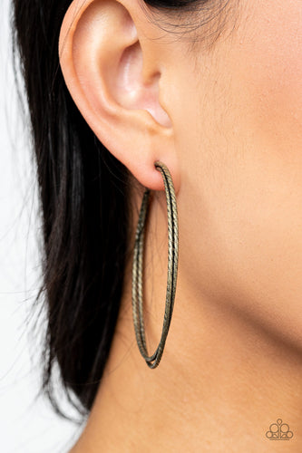 Curved Couture- Brass Earrings- Paparazzi Accessories