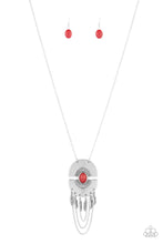 Load image into Gallery viewer, Desert Culture- Red and Silver Necklace- Paparazzi Accessories