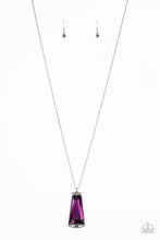 Load image into Gallery viewer, Empire State Elegance- Purple and Silver Necklace- Paparazzi Accessories