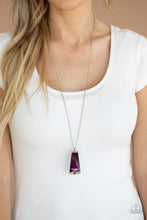 Load image into Gallery viewer, Empire State Elegance- Purple and Silver Necklace- Paparazzi Accessories