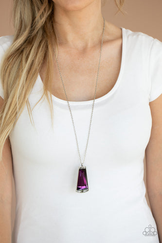Empire State Elegance- Purple and Silver Necklace- Paparazzi Accessories