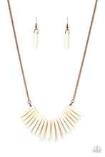 Load image into Gallery viewer, Exotic Edge- White and Copper Necklace- Paparazzi Accessories