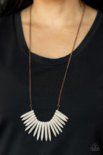 Load image into Gallery viewer, Exotic Edge- White and Copper Necklace- Paparazzi Accessories