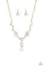 Load image into Gallery viewer, Inner Light- White and Gold Necklace- Paparazzi Accessories