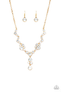 Inner Light- White and Gold Necklace- Paparazzi Accessories