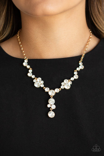 Inner Light- White and Gold Necklace- Paparazzi Accessories