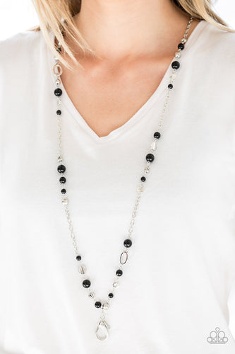 Make An Appearance- Black and Silver Lanyard- Paparazzi Accessories