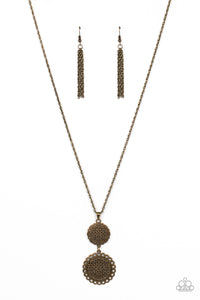 Meet Me At The Garden Gate- Brass Necklace- Paparazzi Accessories