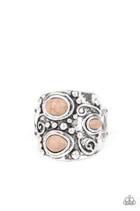 Modern Mountain Ranger- Brown and Silver Ring- Paparazzi Accessories