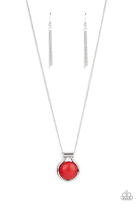 Patagonian Paradise- Red and Silver Necklace- Paparazzi Accessories