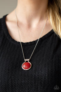 Patagonian Paradise- Red and Silver Necklace- Paparazzi Accessories