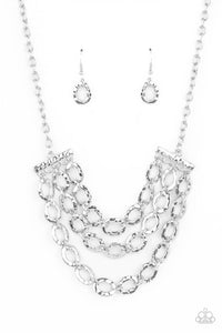 Repeat After Me- Silver Necklace- Paparazzi Accessories