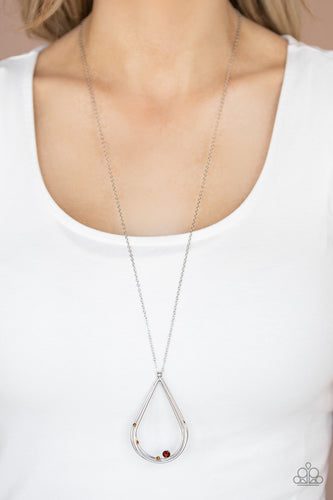 Royal REIGN-Storm- Brown and Silver Necklace- Paparazzi Accessories