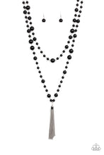 Load image into Gallery viewer, Social Hour- Black and Silver Necklace- Paparazzi Accessories