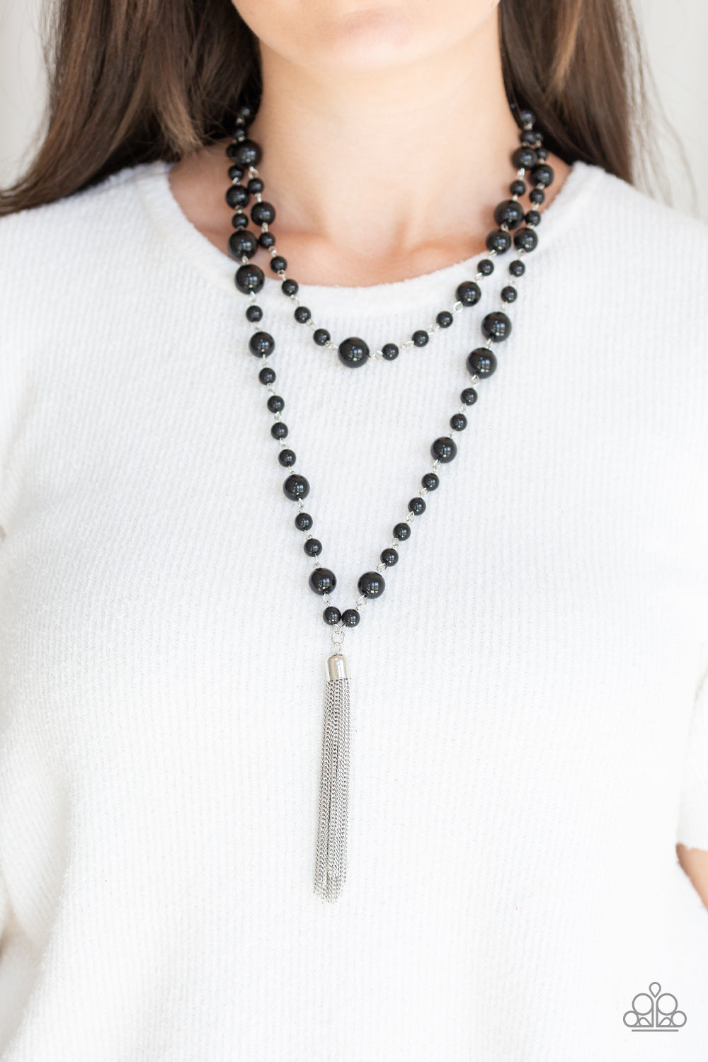 Social Hour- Black and Silver Necklace- Paparazzi Accessories