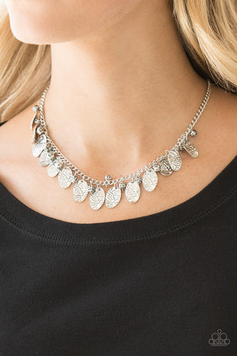 Vintage Gardens- Silver Necklace- Paparazzi Accessories