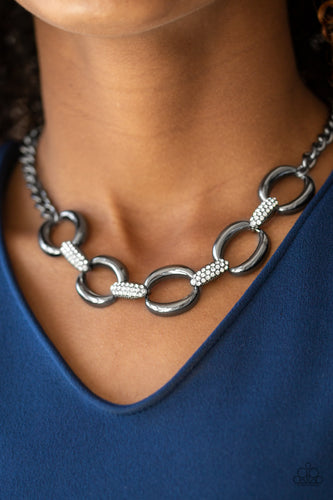 Boss Boulevard- Gunmetal Necklace- Paparazzi Accessories