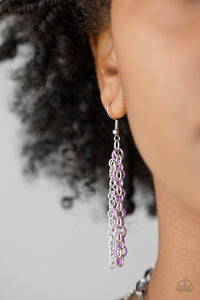 Color Bomb- Purple and Silver Necklace- Paparazzi Accessories