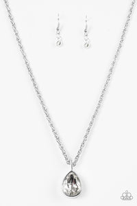 Million Dollar Drop- White and Silver Necklace- Paparazzi Accessories
