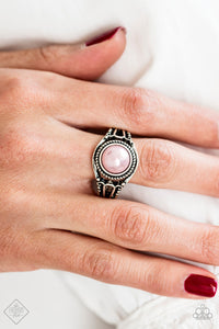 Ocean Outing- Pink and Silver Ring- Paparazzi Accessories