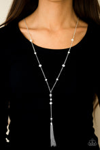Load image into Gallery viewer, Out All Night- White and Silver Necklace- Paparazzi Accessories
