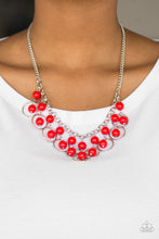 Load image into Gallery viewer, Really Rococo- Red and Silver Necklace- Paparazzi Accessories